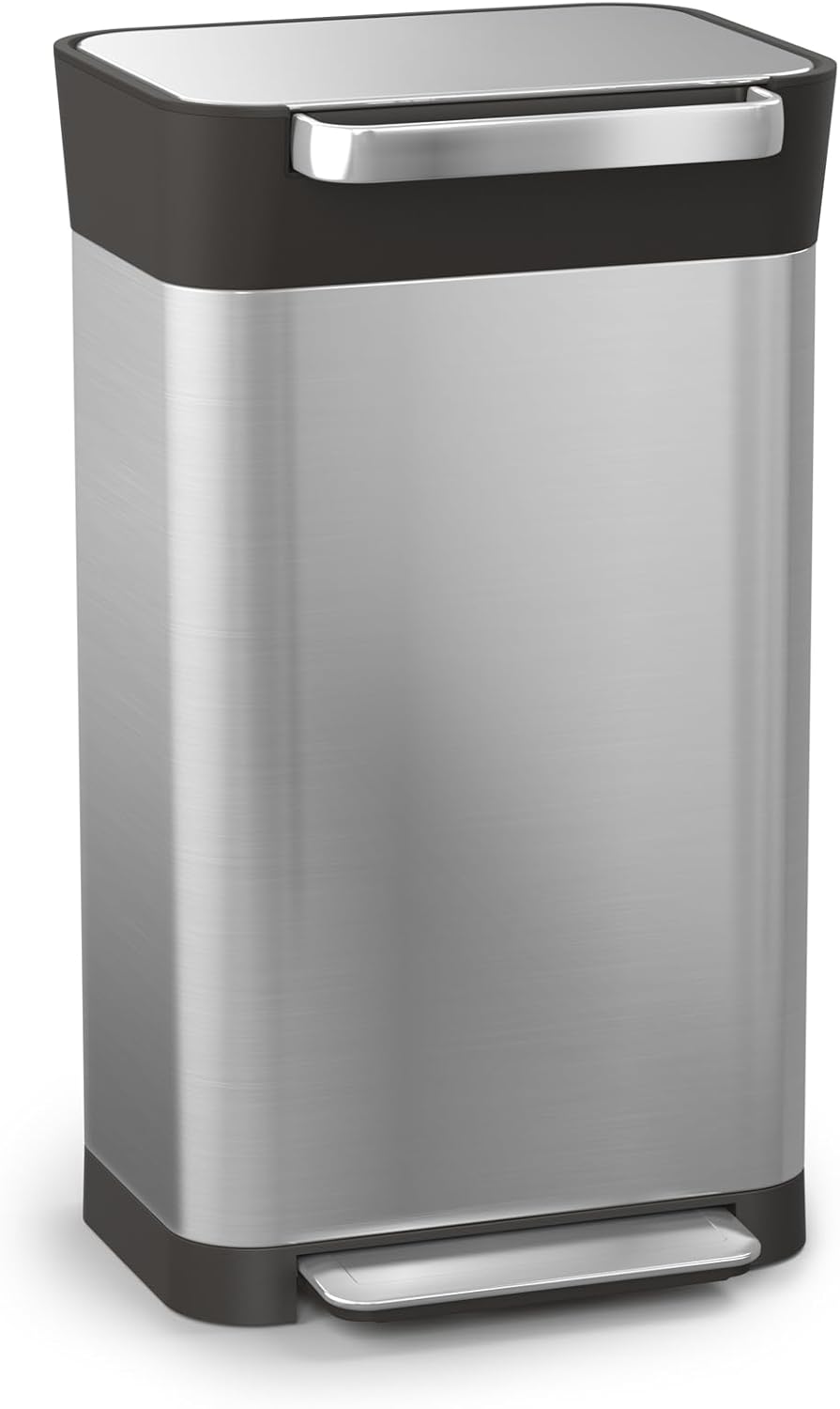 🗑30L Manual Compaction Trash Bin|More Capacity, Less Hassle