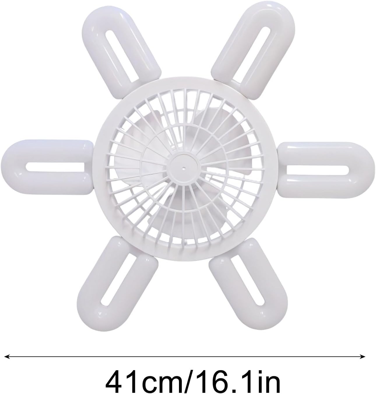 🌀 Folding LED Fan Light | 6 Blades · Remote Dimming · Battery Powered 💡