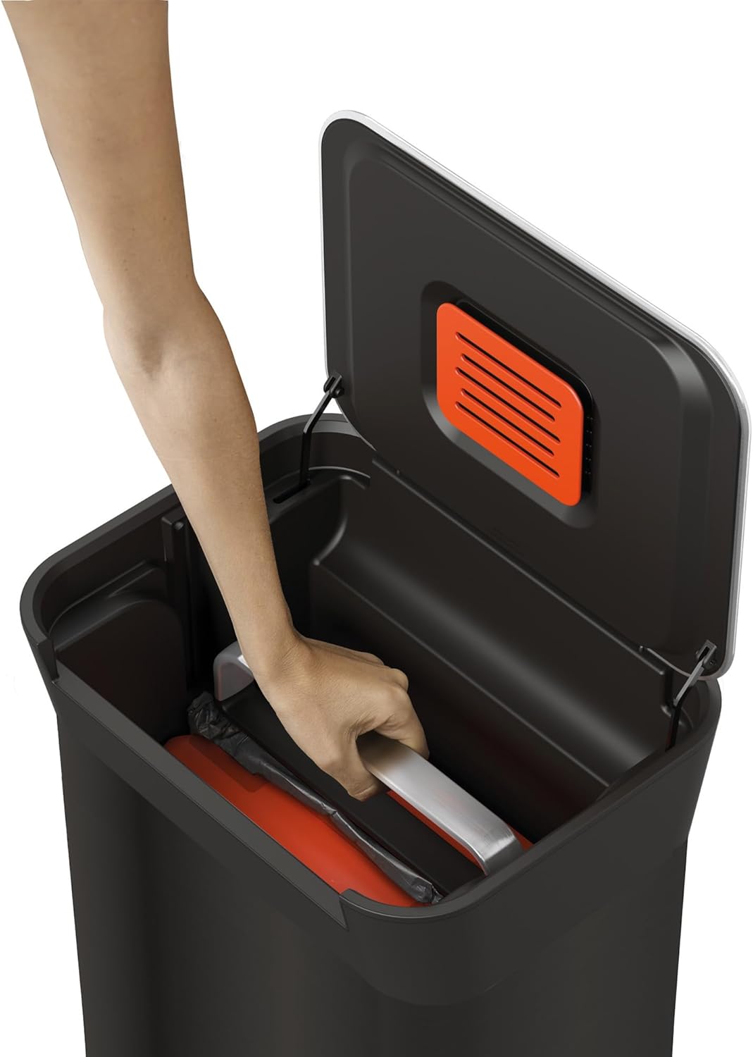 🗑30L Manual Compaction Trash Bin|More Capacity, Less Hassle