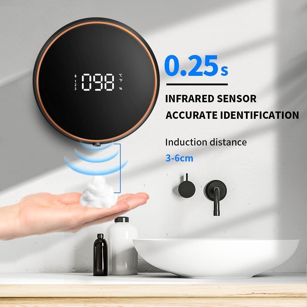 🧼 Touchless Foam Soap Dispenser | 3 Modes · Full-Screen LED · Wall Mounted 🚿