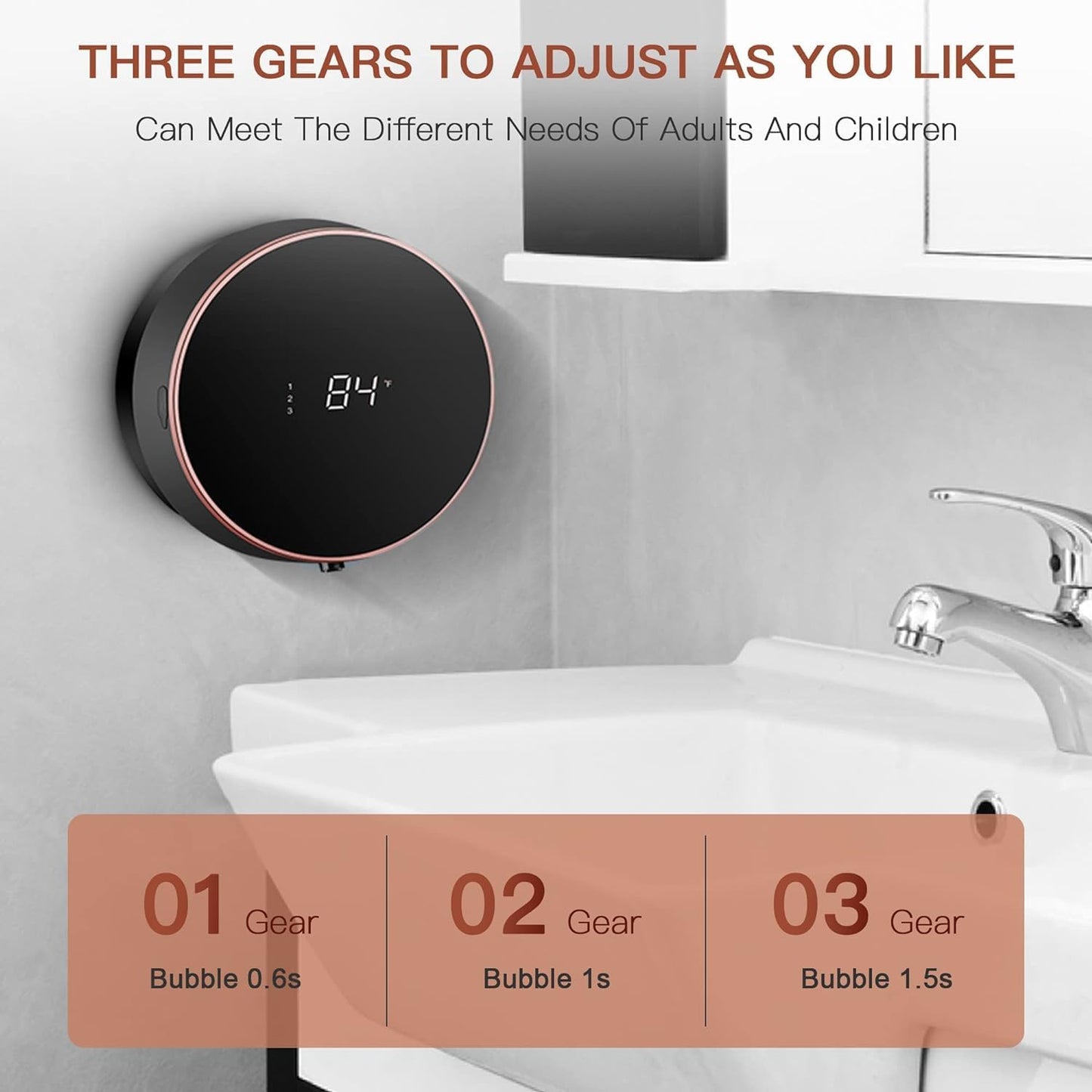 🧼 Touchless Foam Soap Dispenser | 3 Modes · Full-Screen LED · Wall Mounted 🚿