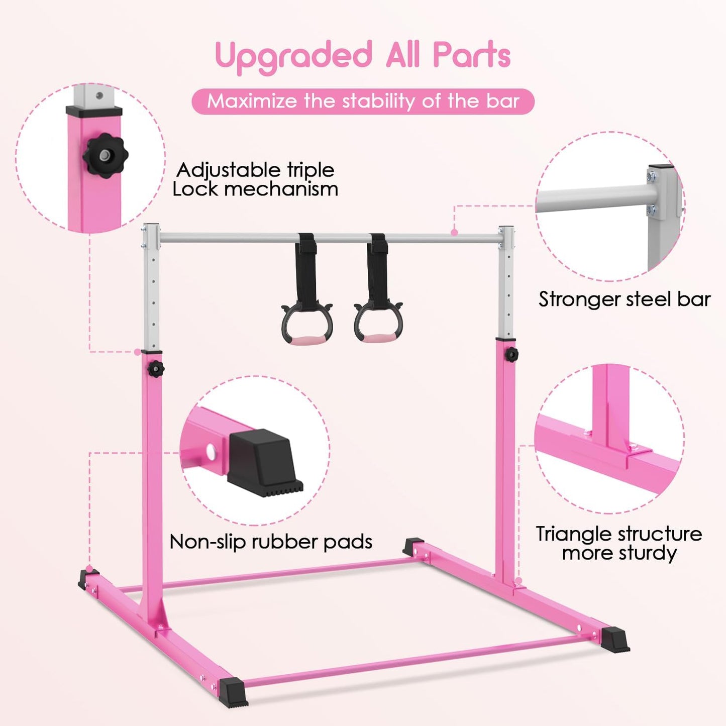 🤸♂️Kids Gymnastics Bar with Mat💪