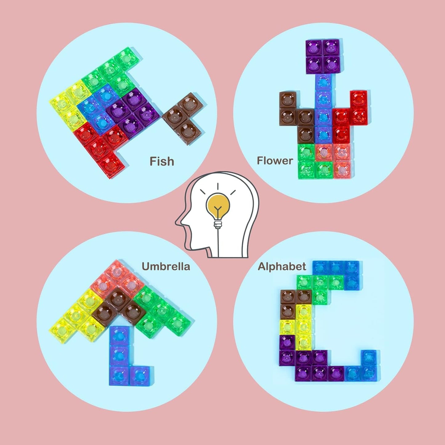 Wooden 3D Puzzle Blocks