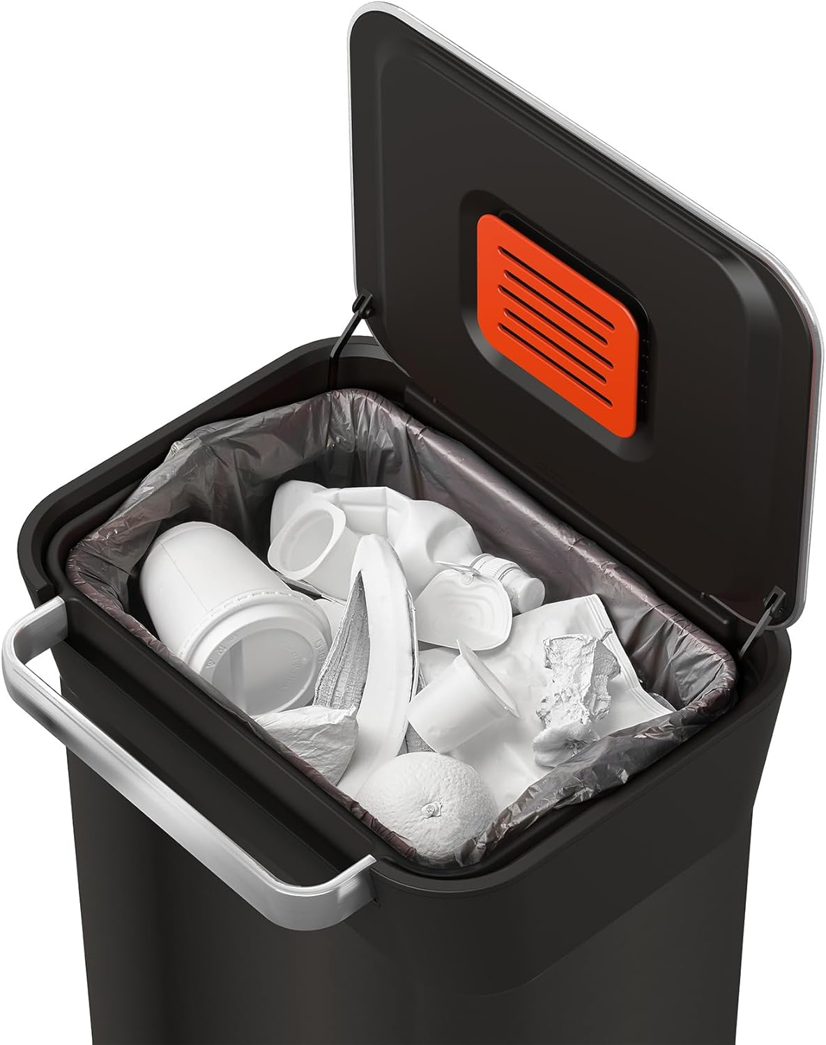 🗑30L Manual Compaction Trash Bin|More Capacity, Less Hassle