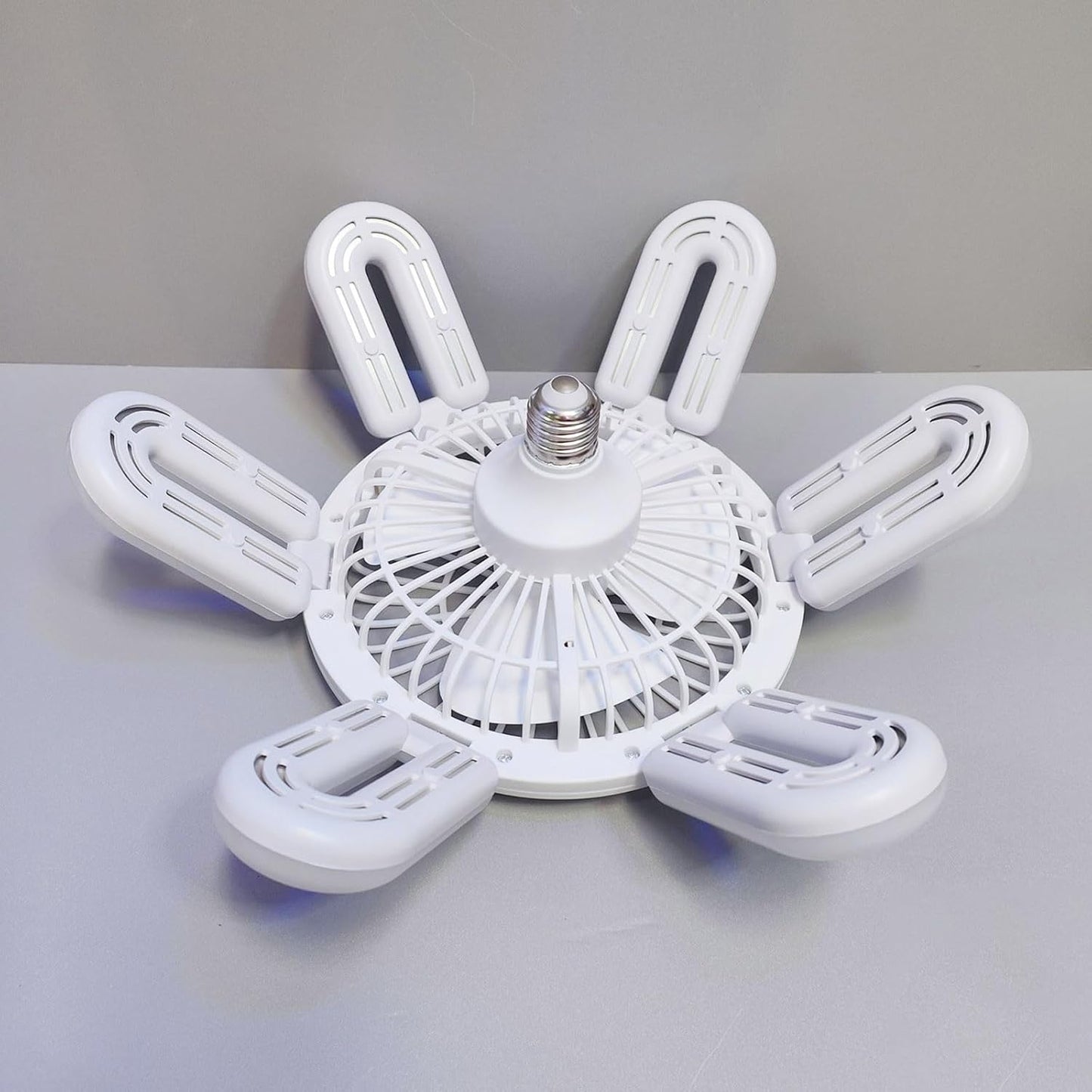 🌀 Folding LED Fan Light | 6 Blades · Remote Dimming · Battery Powered 💡