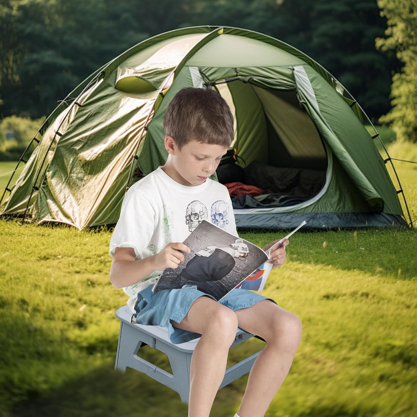 🚽 Folding Camping Toilet | Compact · Odor-Free · Easy to Clean 🏕️