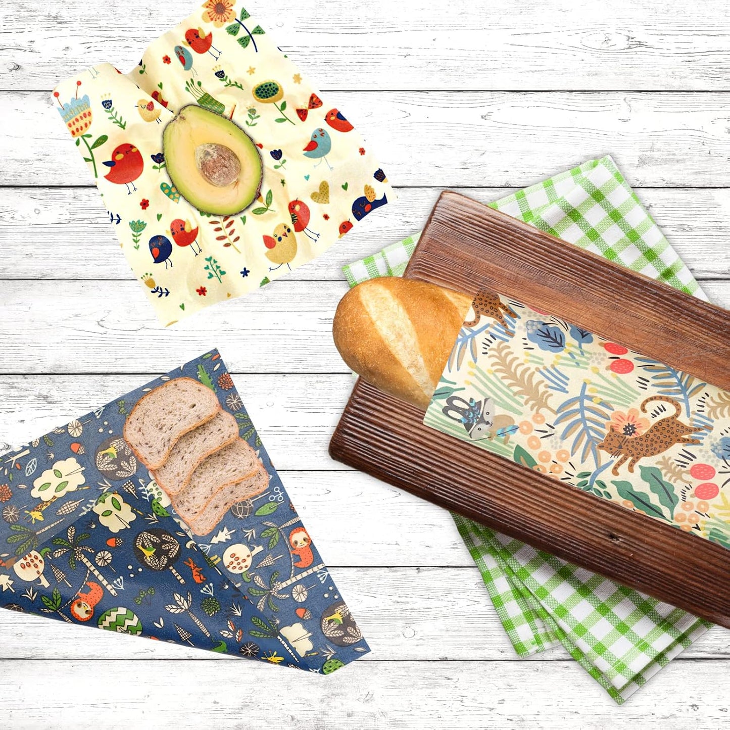 🐝 Reusable Beeswax Food Wrap Set | Organic · Washable · Plastic-Free Kitchen Essential 🌿