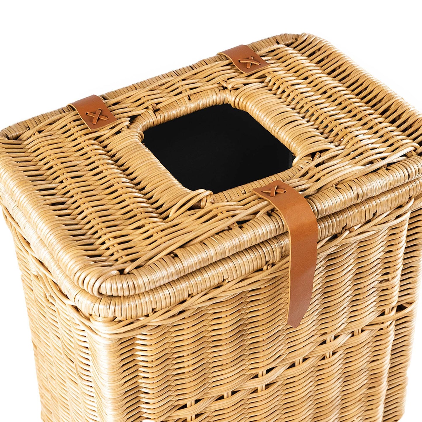 Multi-Purpose Rattan Basket-Recycling Bin with Removable Liner