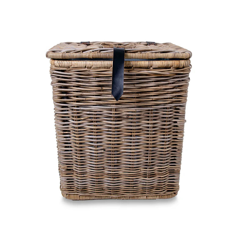 Multi-Purpose Rattan Basket-Recycling Bin with Removable Liner