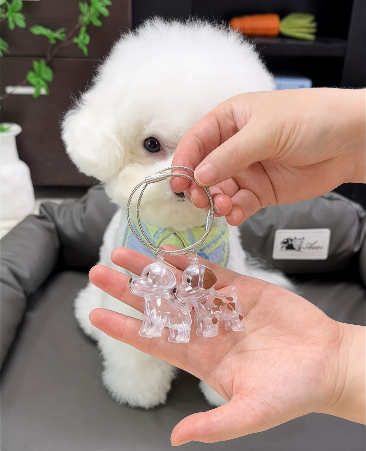 🐶 Pet Memorial Resin Keychain | Dog-Shaped Keepsake · Hair Compartment · Always With You 🔑