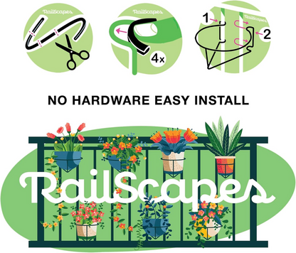 Railing Planter Bracket — Tool-Free Mounting, Sturdy Hold, Seasonal Style Upgrade🌿