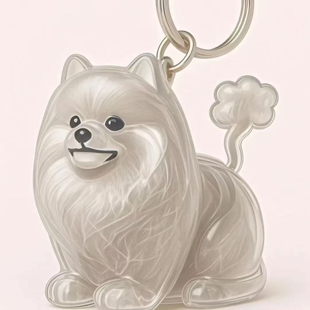 🐶 Pet Memorial Resin Keychain | Dog-Shaped Keepsake · Hair Compartment · Always With You 🔑