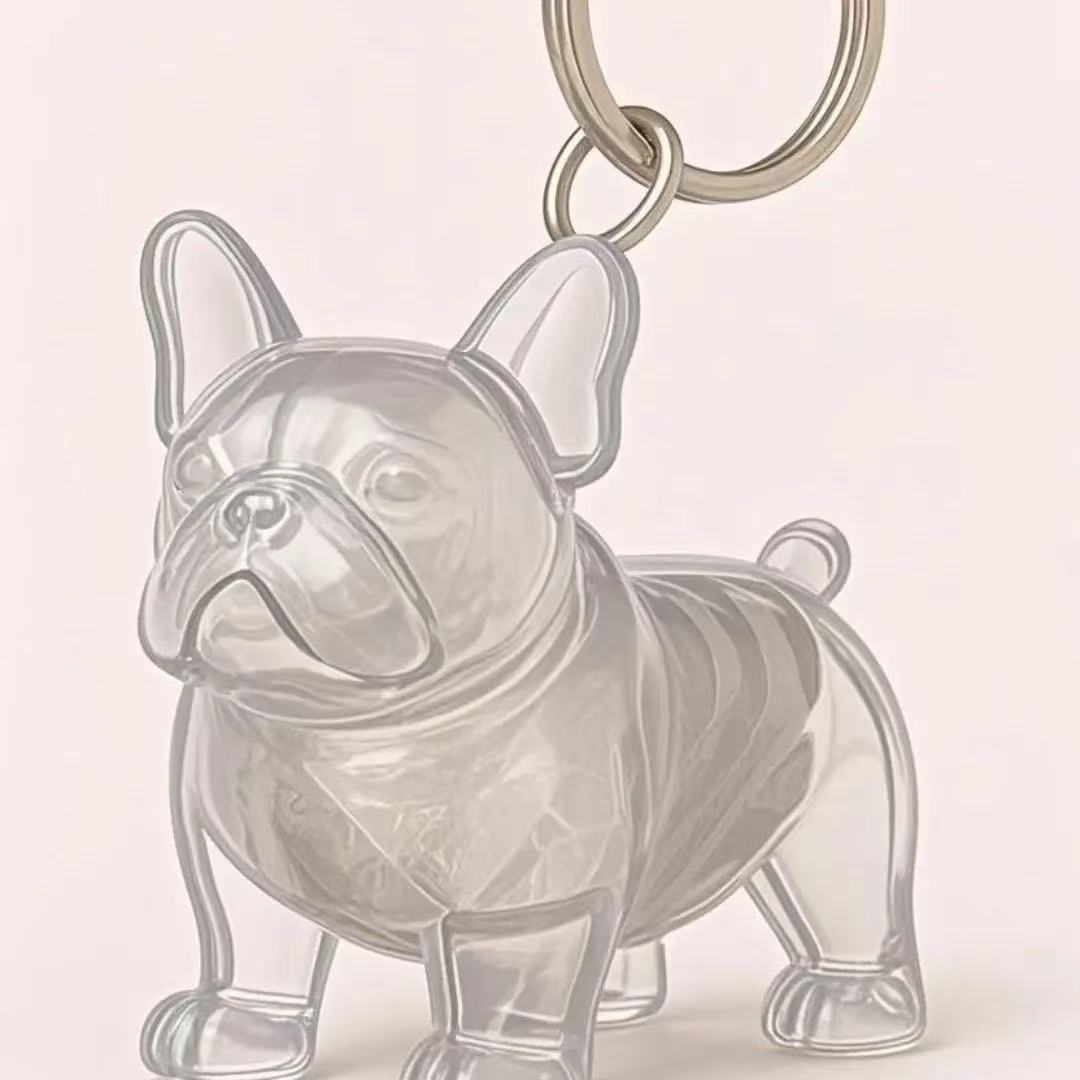 🐶 Pet Memorial Resin Keychain | Dog-Shaped Keepsake · Hair Compartment · Always With You 🔑