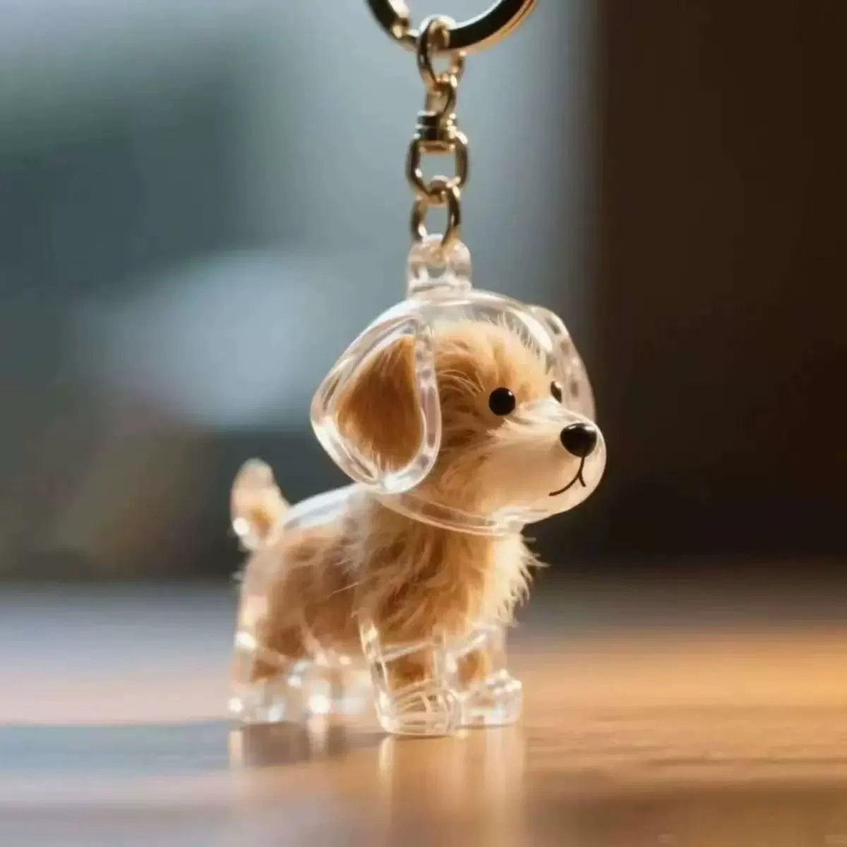 🐶 Pet Memorial Resin Keychain | Dog-Shaped Keepsake · Hair Compartment · Always With You 🔑