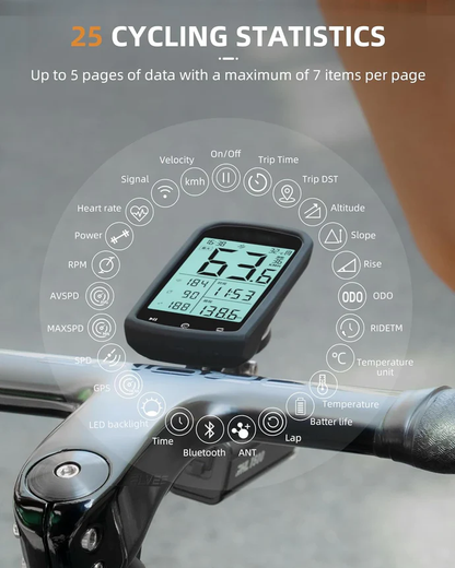 🚴 GPS Bike Computer | 2.9" Display · Multi-Metric Tracking · 35H Battery Life 🔋