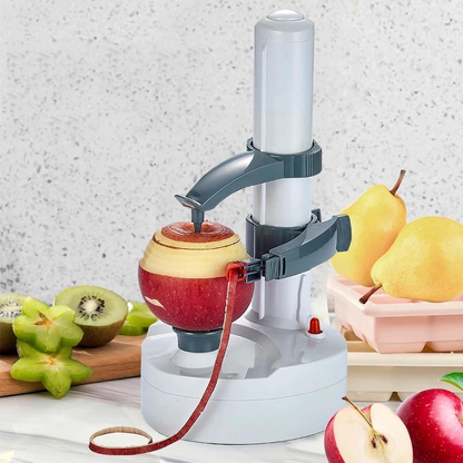 🍎 Electric Vegetable Peeler & Apple Corer | 2-in-1 Design · Hands-Free Peeling · Dual Power Supply ⚡