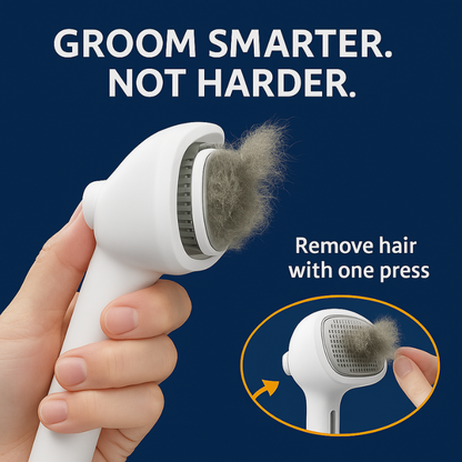 Steam Pet Grooming Brush with Self-Cleaning Feature