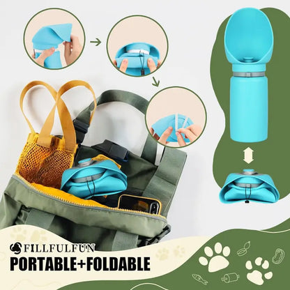 Foldable Pet Water Bottle for Dogs & Cats