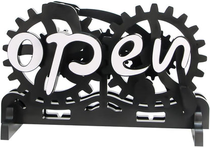 🏷️ Mechanical Open/Closed Sign | Gear Handle Switch · 3-Way Placement · Eye-Catching & Fun 💡