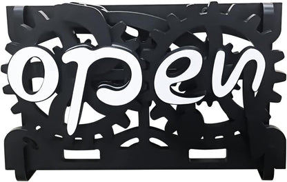 🏷️ Mechanical Open/Closed Sign | Gear Handle Switch · 3-Way Placement · Eye-Catching & Fun 💡