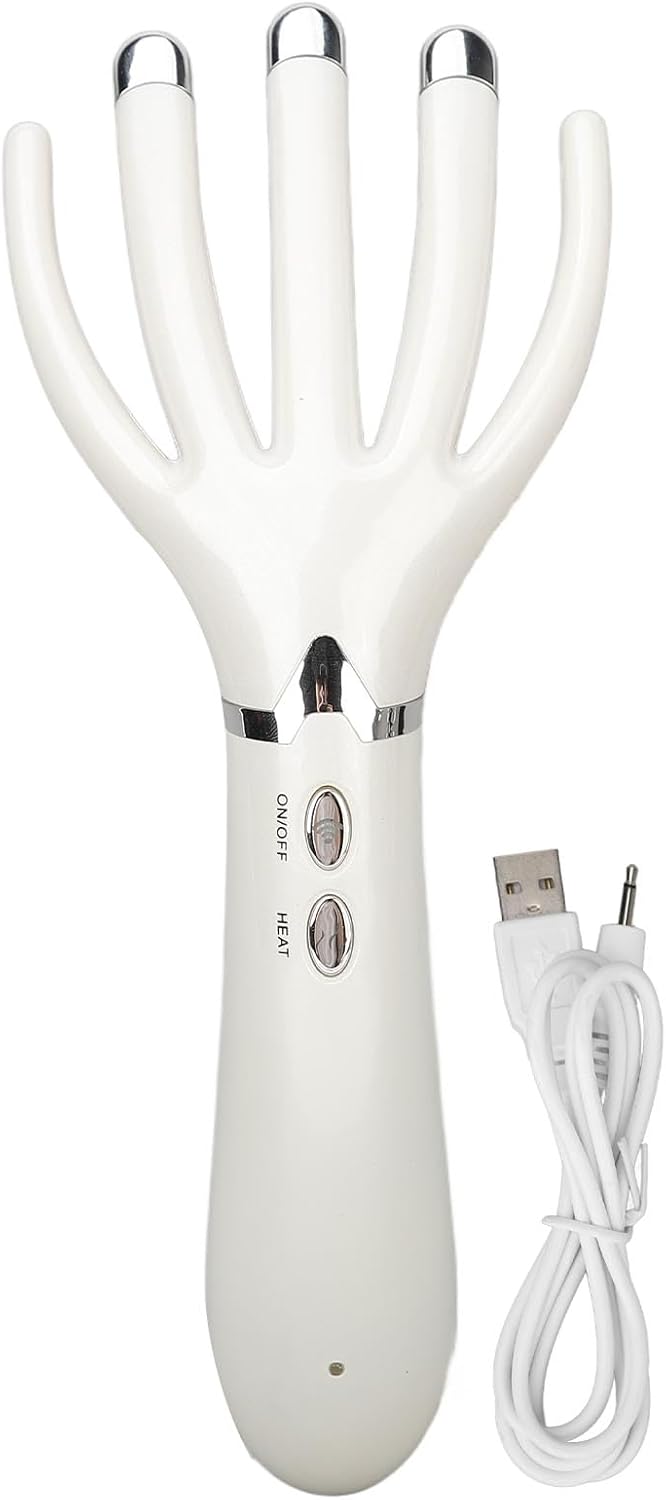 💆 Electric Scalp Massager | 5 Vibrating Fingers · Heat Therapy · Cordless Design 🔋