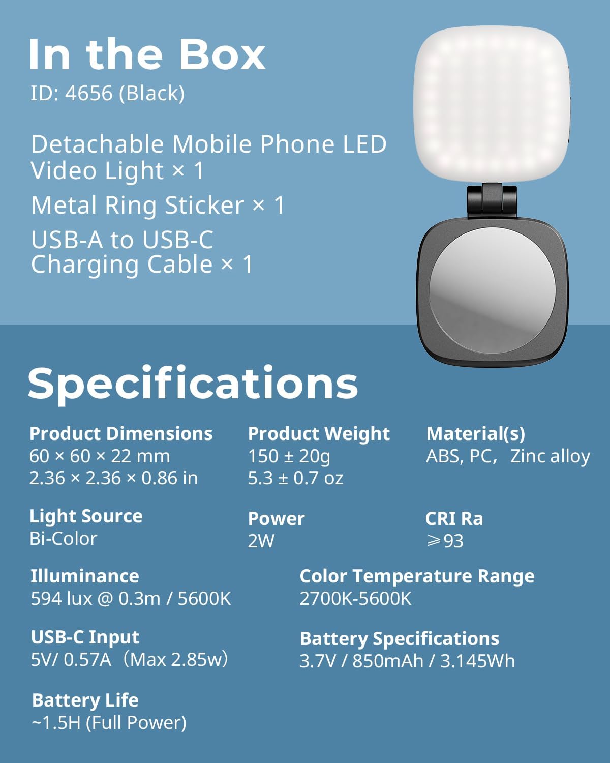 Magnetic Phone LED Fill Light
