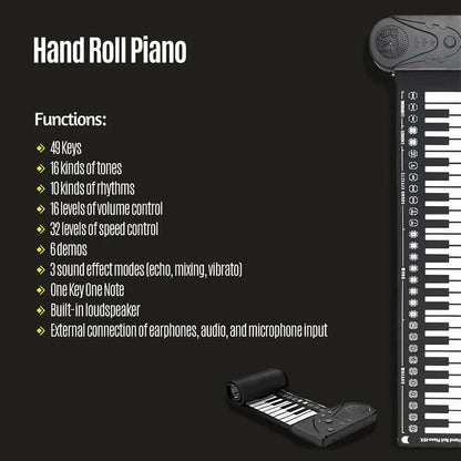 Standard 49-key piano portable hand-rolled electronic piano