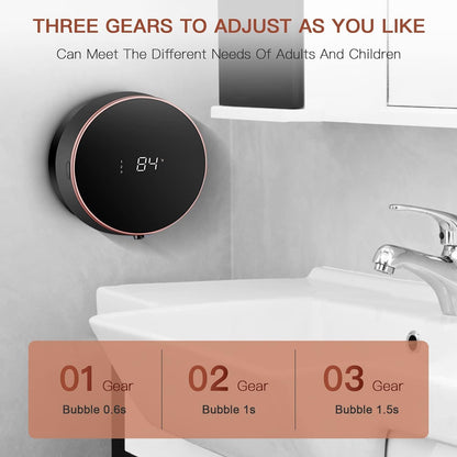 🧼 Touchless Foam Soap Dispenser | 3 Modes · Full-Screen LED · Wall Mounted 🚿