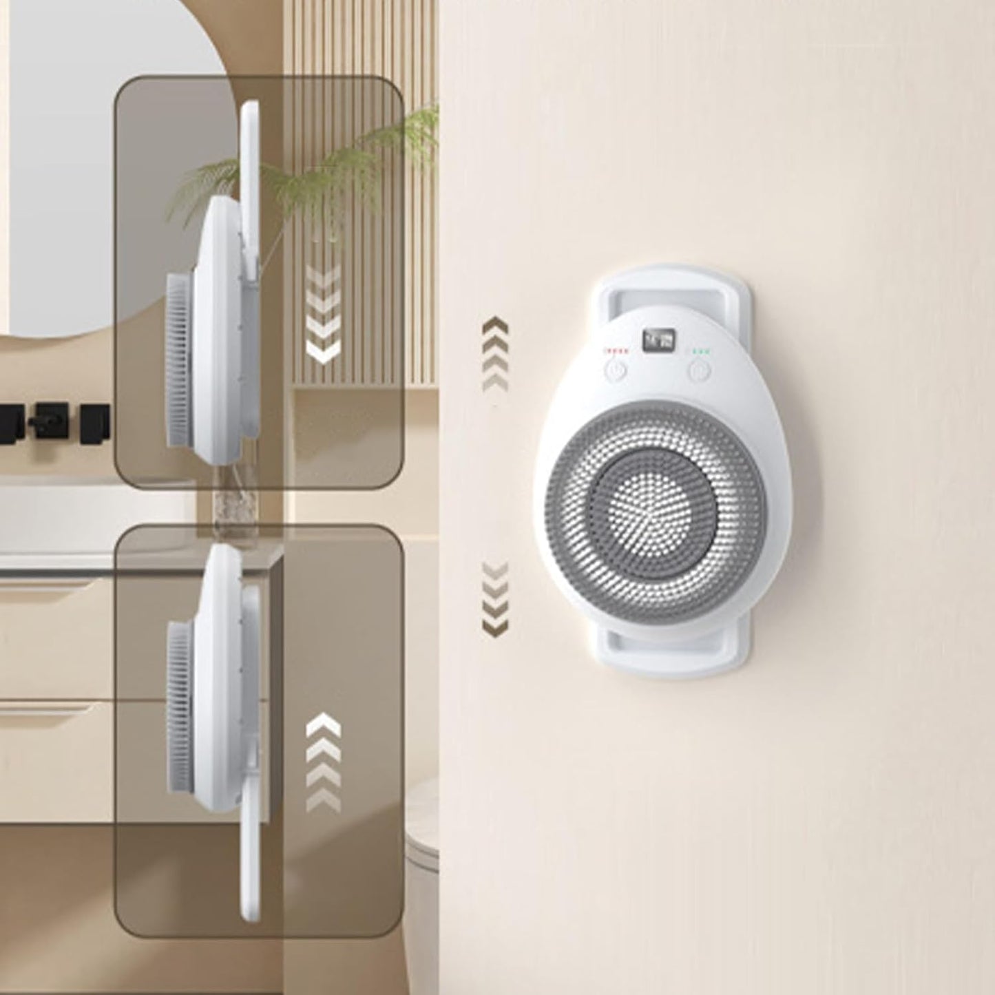 Wall-Mounted Electric Shower Brush– 360° Rotating Exfoliating Brush with Rechargeable Power