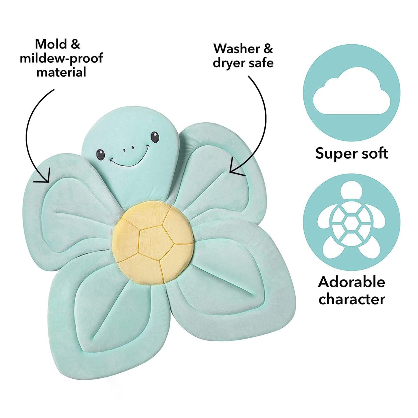 🛁Baby Sink Bath Turtle Pad | Soft Foam Support · Washer Safe · Fits Most Sinks 🐢