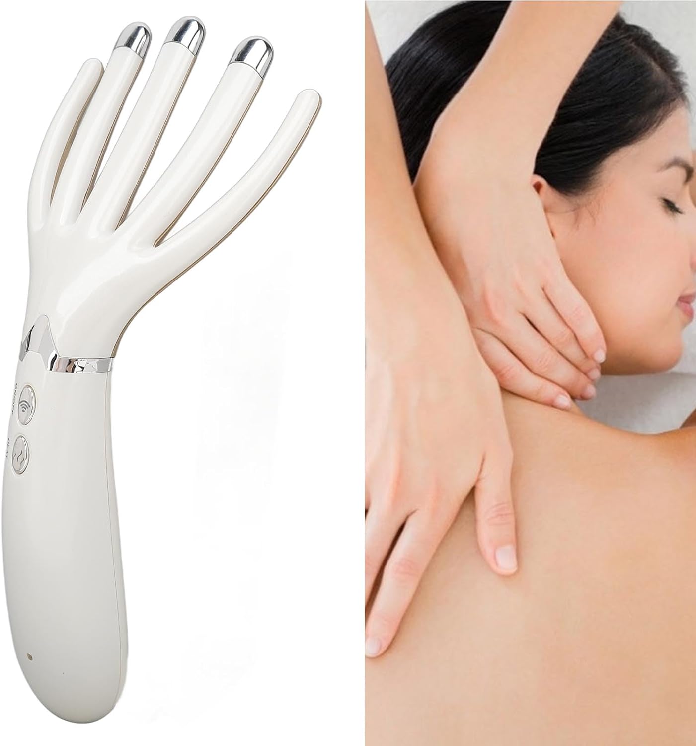 💆 Electric Scalp Massager | 5 Vibrating Fingers · Heat Therapy · Cordless Design 🔋