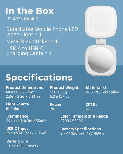 Magnetic Phone LED Fill Light