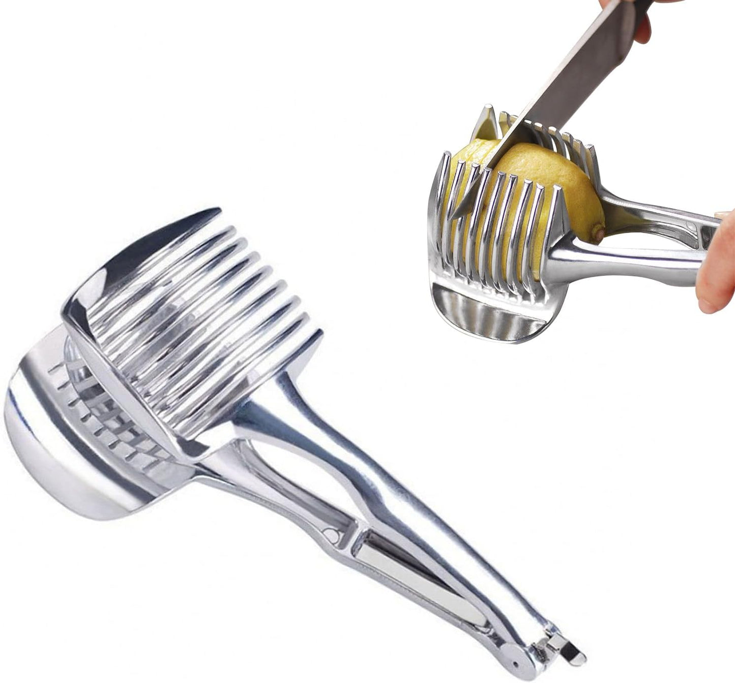 🍋 Lemon & Tomato Slicer Tongs | Aluminum Body · No-Slip Grip · Dishwasher Safe 🔪