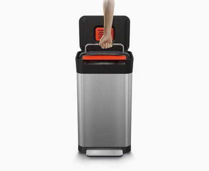 🗑30L Manual Compaction Trash Bin｜More Capacity, Less Hassle