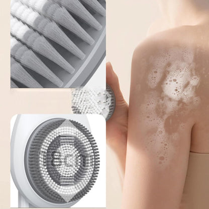 Wall-Mounted Electric Shower Brush– 360° Rotating Exfoliating Brush with Rechargeable Power