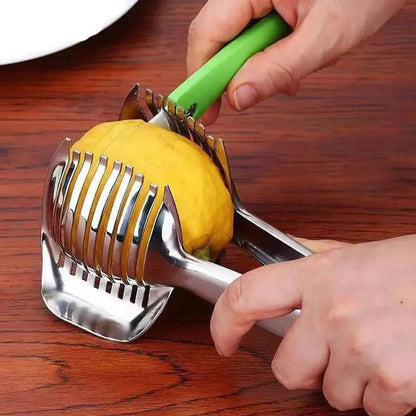 🍋 Lemon & Tomato Slicer Tongs | Aluminum Body · No-Slip Grip · Dishwasher Safe 🔪
