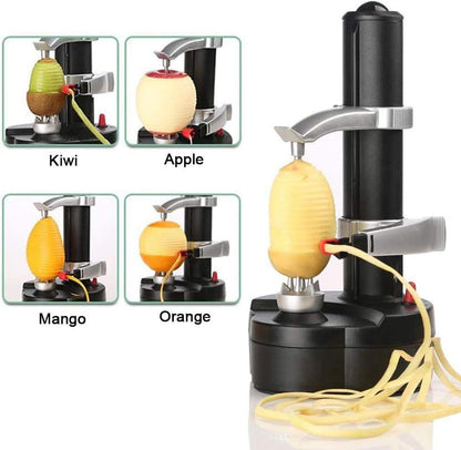 🍎 Electric Vegetable Peeler & Apple Corer | 2-in-1 Design · Hands-Free Peeling · Dual Power Supply ⚡