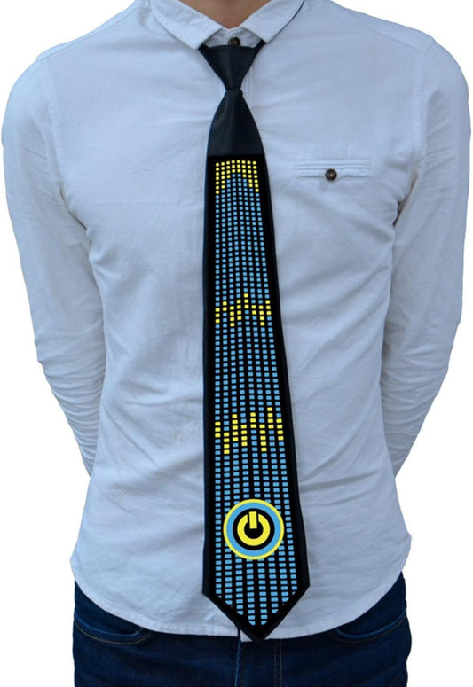 🎶 Sound-Activated LED Tie | Lights Up to Music · Wireless Design · Perfect for Parties ✨