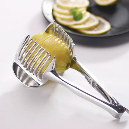 🍋 Lemon & Tomato Slicer Tongs | Aluminum Body · No-Slip Grip · Dishwasher Safe 🔪