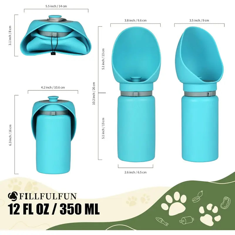Foldable Pet Water Bottle for Dogs & Cats