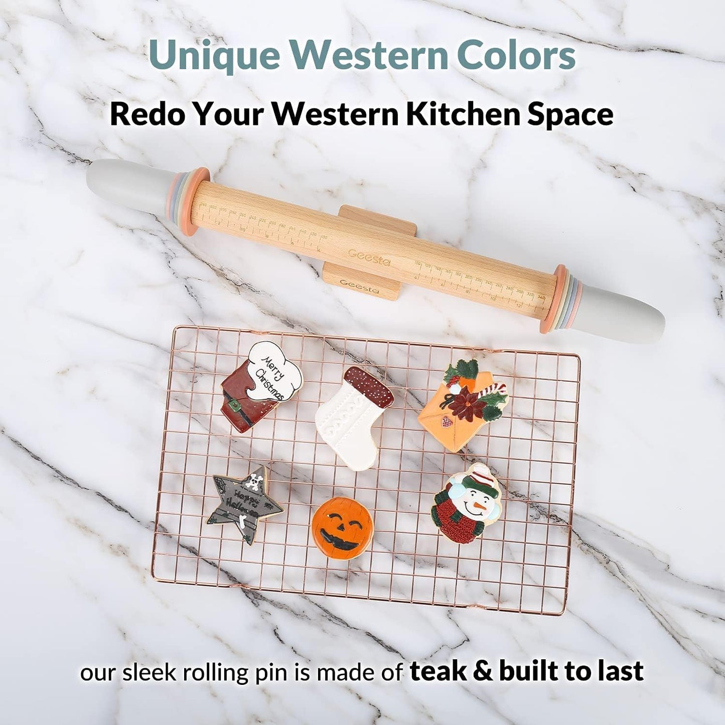 🍪 Adjustable Teak Wood Rolling Pin | Precise, Durable & Easy to Use 🍞
