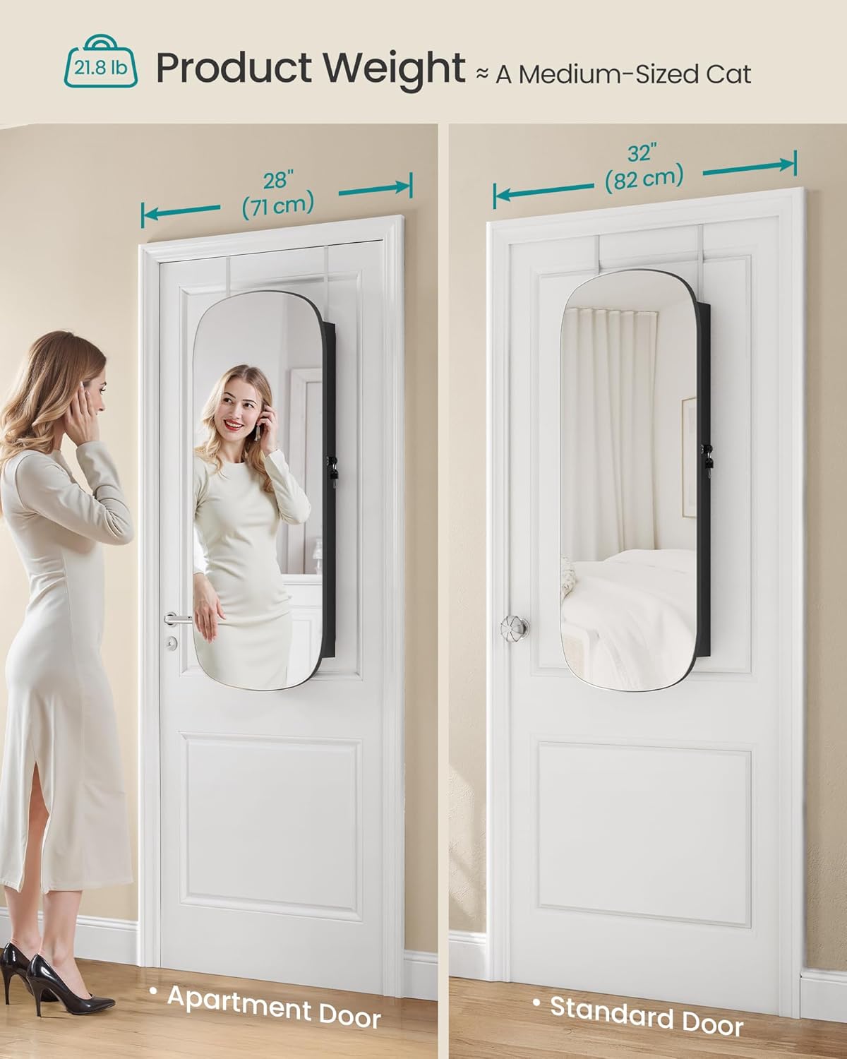🎁Full-Length Mirror Storage Cabinet—Wall-Mounted Jewelry & Makeup Organizer