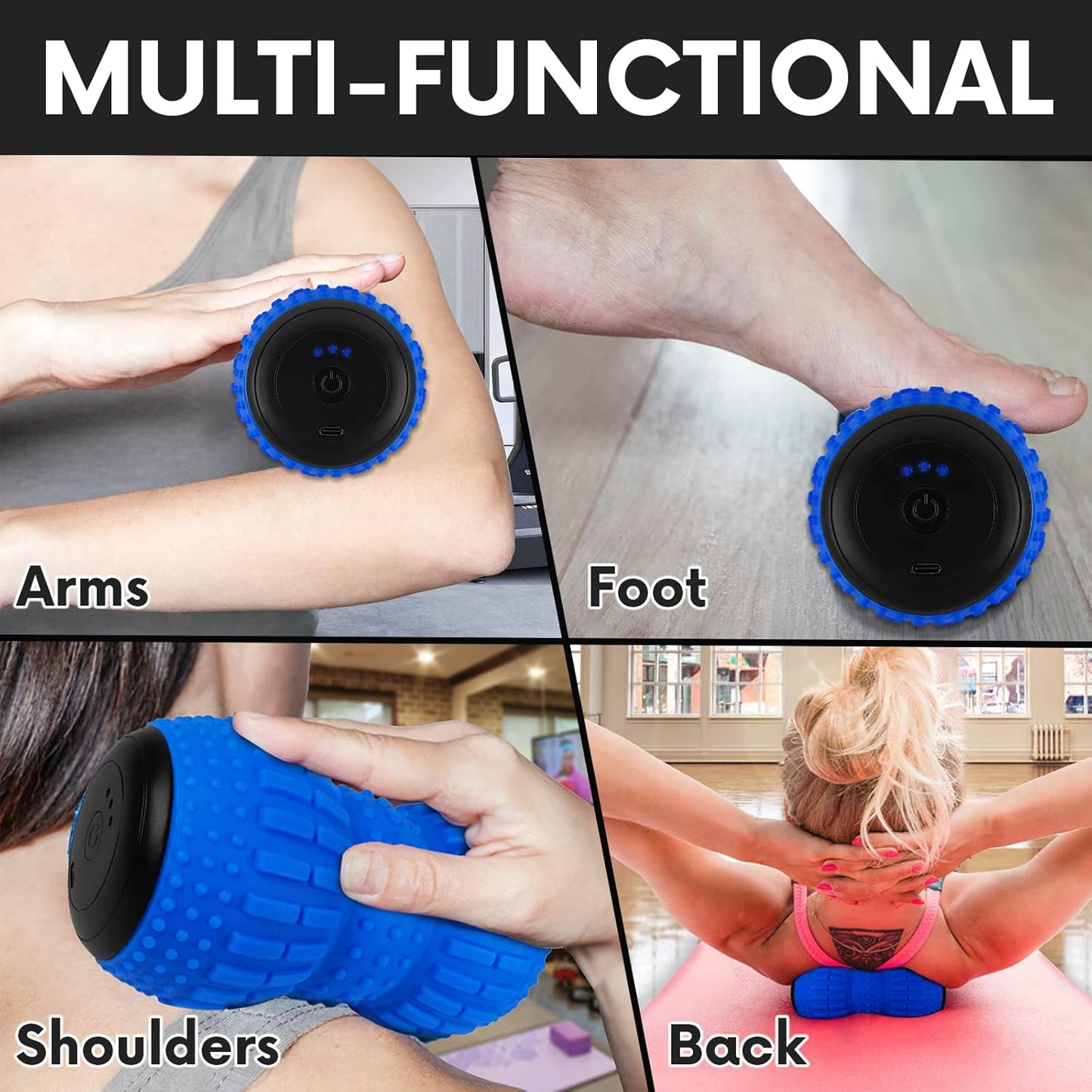 💪 Vibrating Peanut Massage Ball | 4 Intensity Modes · Full-Body Relief · Portable & Rechargeable 🔋