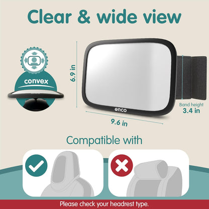 Rear-Facing Baby Car Mirror