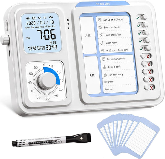 ⏰ 3-in-1 Visual Timer for Kids & Adults | Focus Booster · Chore Chart · Silent Countdown