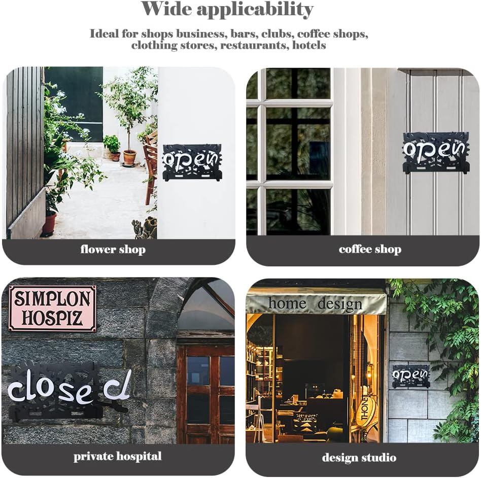 🏷️ Mechanical Open/Closed Sign | Gear Handle Switch · 3-Way Placement · Eye-Catching & Fun 💡