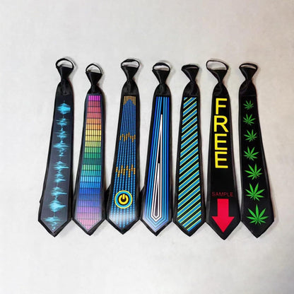 🎶 Sound-Activated LED Tie | Lights Up to Music · Wireless Design · Perfect for Parties ✨