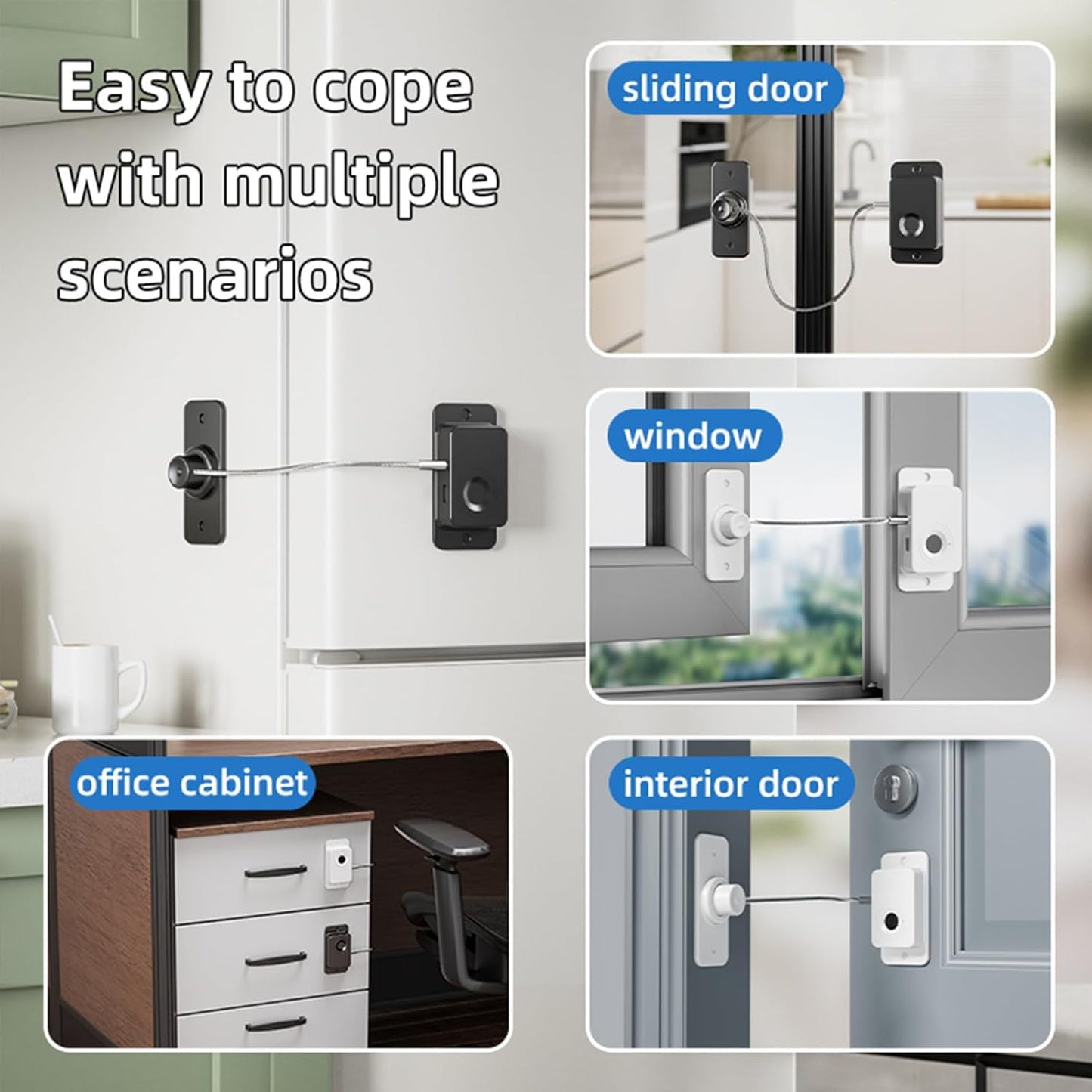 🔒 Fingerprint Child Proof Cabinet Lock | One-Touch Unlock · No Drill Needed