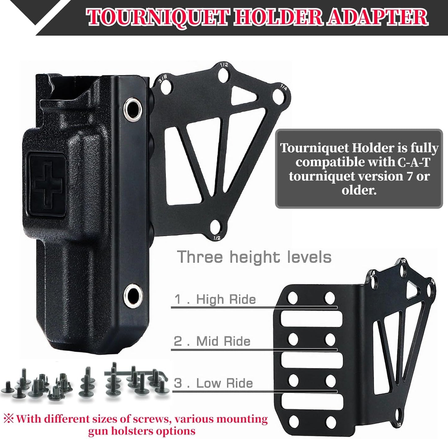 🛠️ Tactical Tourniquet Mount Kit | Right-Hand Use · Durable Build · Multi-Screw Setup 🔩