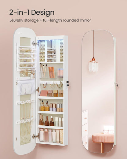 🎁Full-Length Mirror Storage Cabinet—Wall-Mounted Jewelry & Makeup Organizer